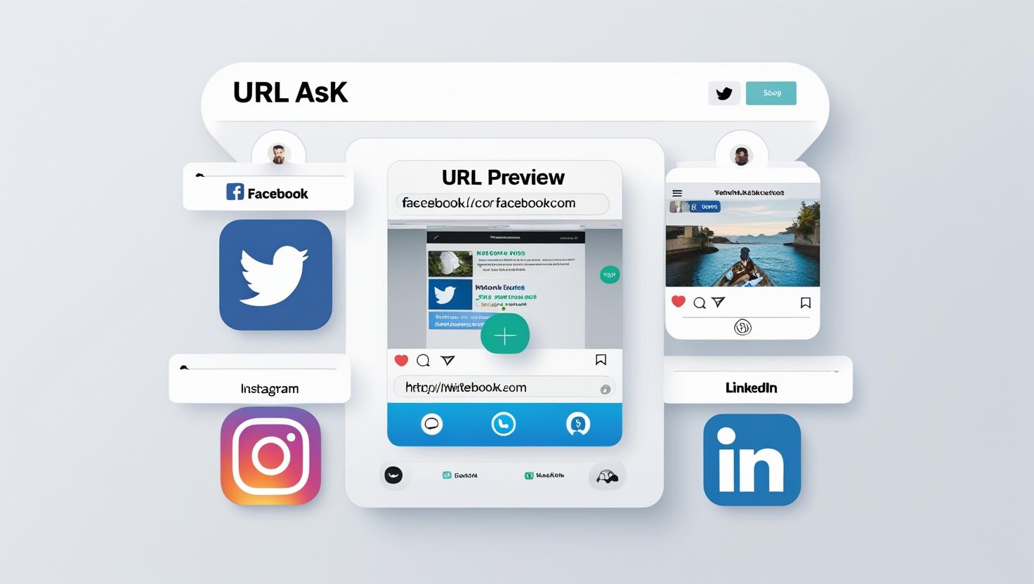 teh tool shows users what a url will look like on various social media channels